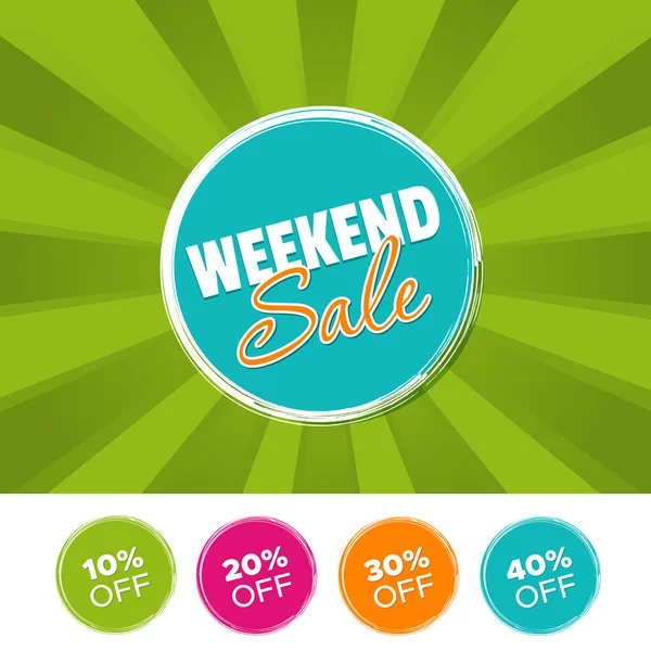 Weekend Sale Color Banner Marks — Stock Photo, Image