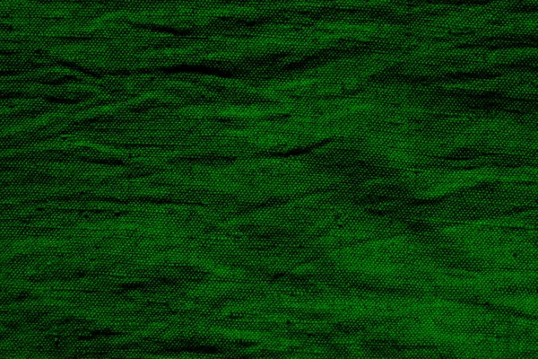 Durva Gyűrött Vászon Üres Felülete Absztrakt Háttér Zöld Színű Textilanyagból — Stock Fotó