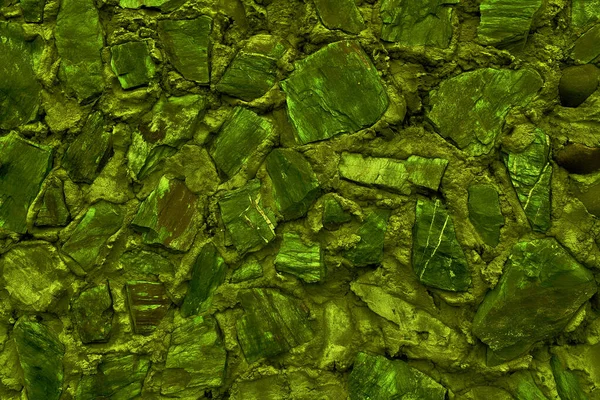 Abstrakter Hintergrund Aus Großen Steinen Leere Steinoberfläche Von Grüner Farbe — Stockfoto