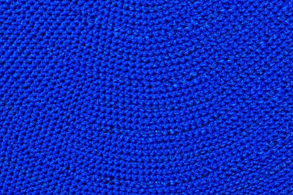 Große Wolle Stricken von blauer Farbe. Feste Oberfläche — Stockfoto