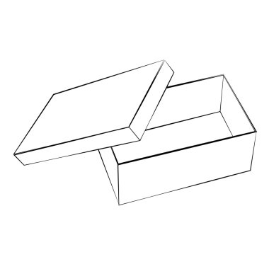 Siyah anahat vektör kutusu