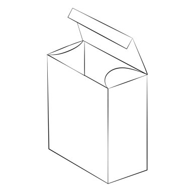 Siyah anahat vektör kutusu