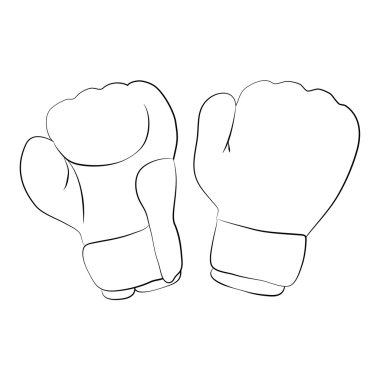 Siyah anahat vektör boks