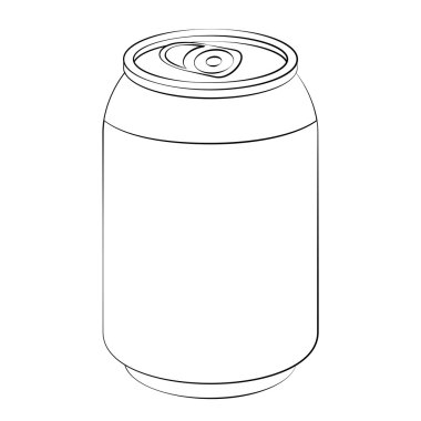 Siyah anahat vektör Can