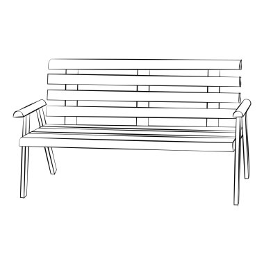 Siyah anahat vektör sandalye