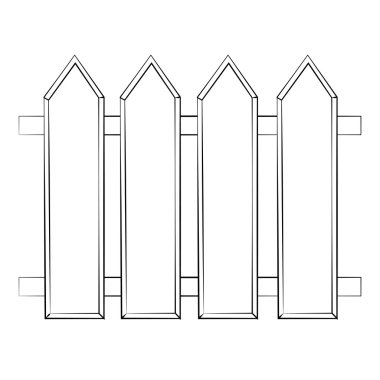 Siyah anahat vektör çit