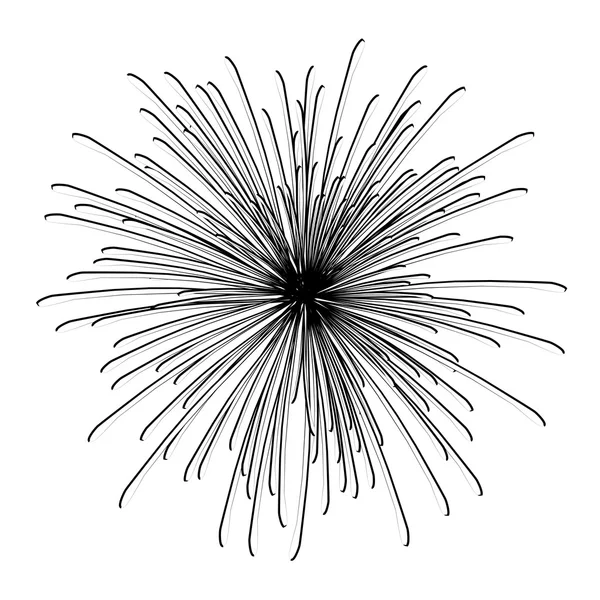 Esquema negro vector Fuegos artificiales Gráficos Vectoriales