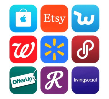 Popüler alışveriş simgeler koleksiyonu