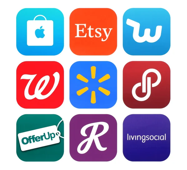 Collection of popular shopping icons — Stockfoto