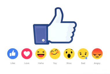 6 empatik Emoji reaksiyonlar düğme gibi yeni Facebook