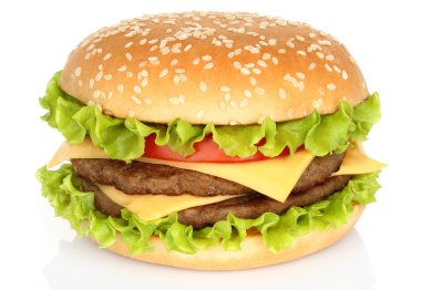 beyaz büyük hamburger