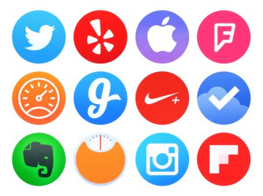 Popüler Apple izle uygulama simgeler koleksiyonu