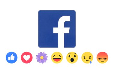 Empatik Emoji reaksiyonlar ile çiçek düğme gibi yeni Facebook