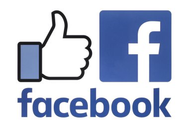 Koleksiyon yeni bir Facebook logoları beyaz kağıda basılmış