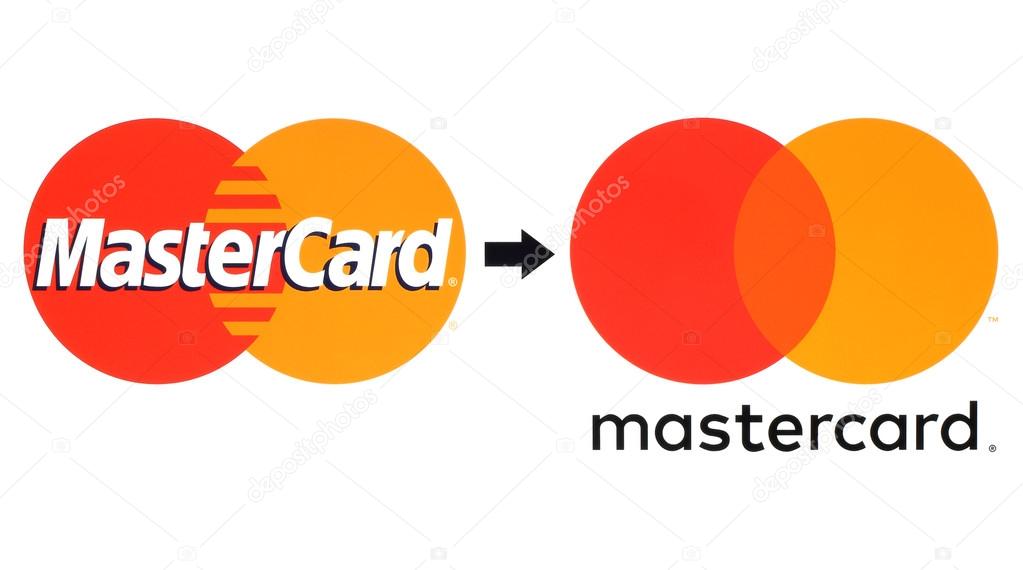 Kiev, Ukraine - August 30, 2016: New and old Mastercard logos printed on white paper. MasterCard Worldwide is an American multinational financial services corporation
