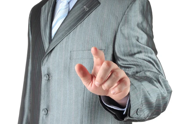 Businessman with indicating hand Royalty Free Stock Images