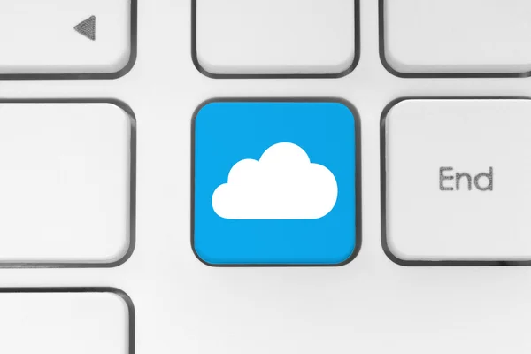 Concept de Cloud Computing sur clavier d'ordinateur — Photo