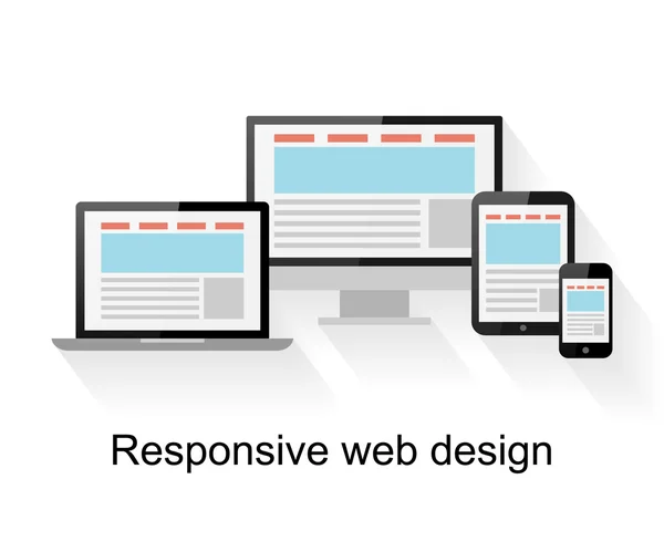 Diseño web sensible — Archivo Imágenes Vectoriales