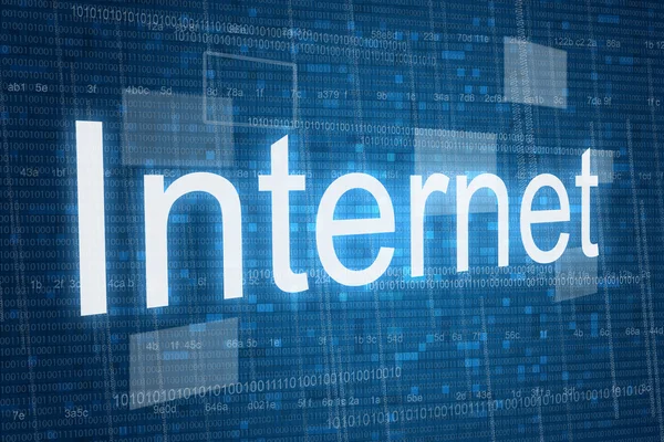 Internet word on digital background — Stock Photo, Image