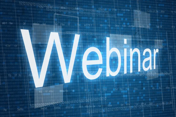 Webinar λέξη σε ψηφιακό φόντο — Φωτογραφία Αρχείου