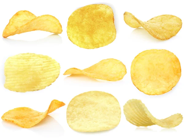 Set of potato chips — Stock Photo, Image