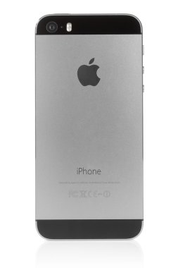 IPhone 5'ler alanı gri beyaz arka plan üzerine