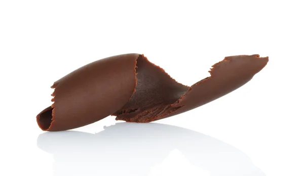 Rasage au chocolat sur fond blanc — Photo
