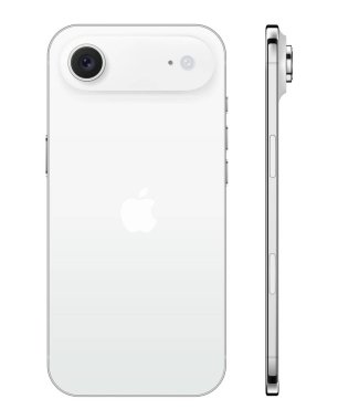 Akıllı Telefon iPhone Hava bulutlu beyaz renkli, şeffaf bir arka planda, vektör illüstrasyonunda. iPhone Air, iPhone 'un 19. neslinin bir parçası olan akıllı bir telefondur.