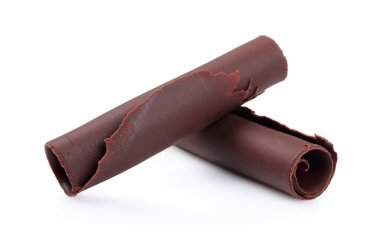 Şeffaf bir arka planda izole edilmiş çikolatalı bukleler. Mutfak ve tatlı yemek konsepti