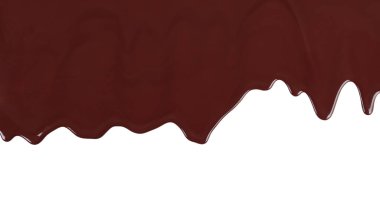 Geniş çikolata damlaları, şeffaf arka planda izole edilmiş. Tatlı dekorasyonu, mutfak tasarımı ya da tatlı yemek konsepti için pürüzsüz, parlak bir doku.