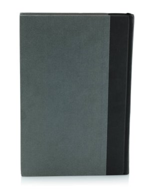 Basit gri defter, saydam arka planda izole edilmiş, arka planda. Tasarım, markalaşma veya sunum projeleri için minimalist modelleme ve şablon