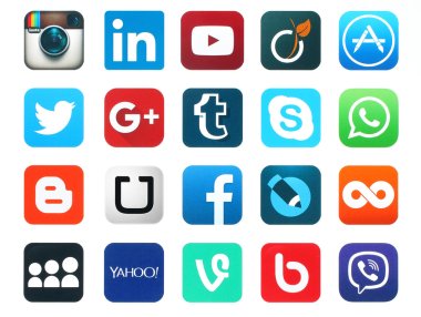 popüler sosyal medya simgeler