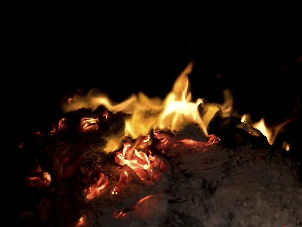 Chinese tradition of  burning ghost money — Stock Photo, Image