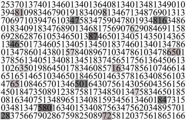 ランダムな番号の抽象的なパターンを設定 — ストック写真