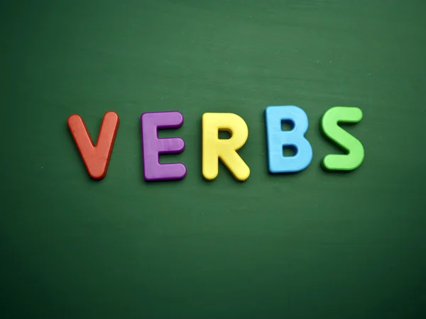 Letters verbs concept — Stock Photo, Image