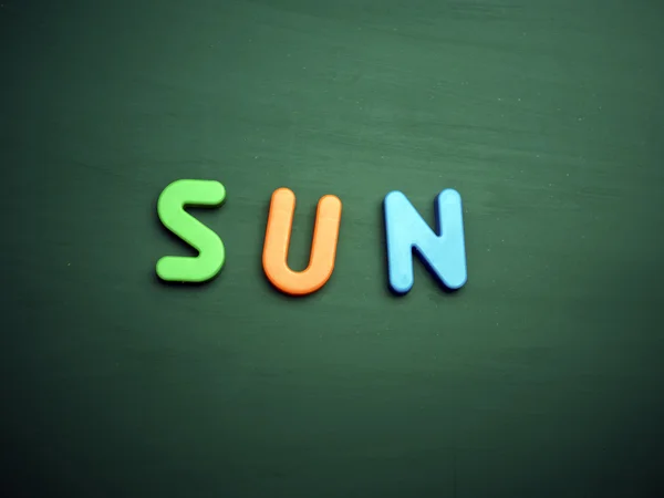 Letras sol conceito — Fotografia de Stock