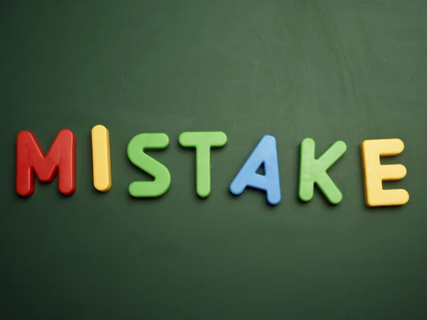 Letras conceito de erro — Fotografia de Stock
