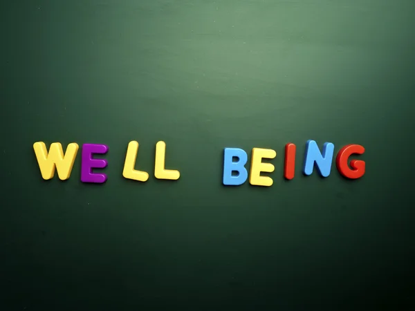 Letters well being concept — Stock Photo, Image