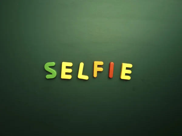 Dopisy selfie koncepce — Stock fotografie