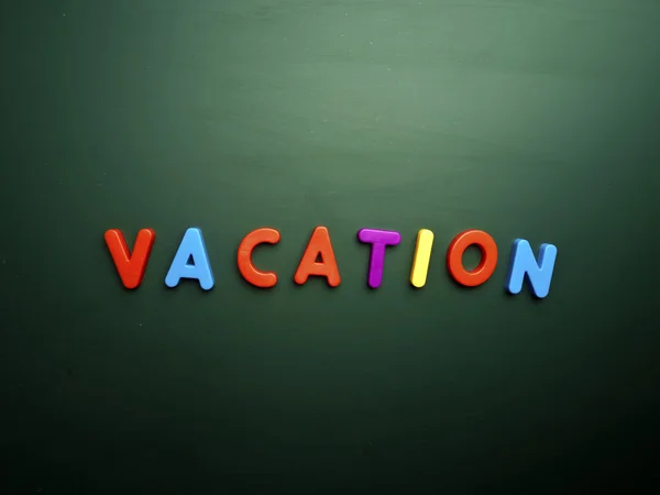 Letras concepto de vacaciones —  Fotos de Stock