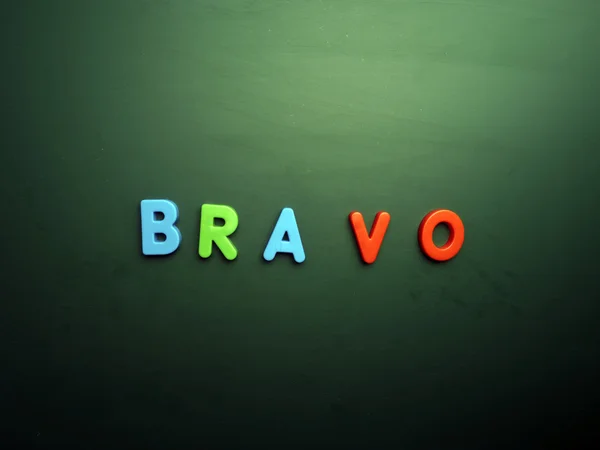 Letras bravo conceito — Fotografia de Stock