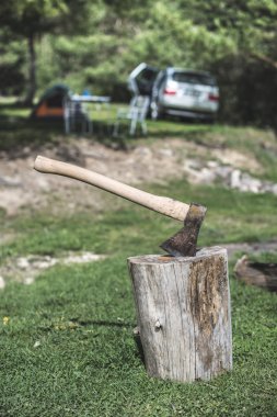 Güdük ormandaki takılıp balta