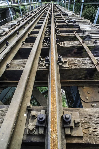Vintage spoorbrug — Stockfoto