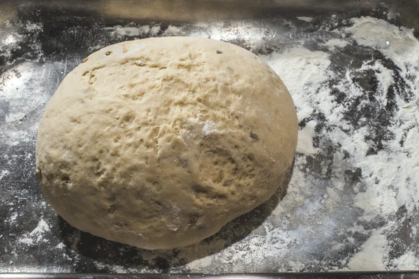 Ciasto na patelni i mąki — Zdjęcie stockowe