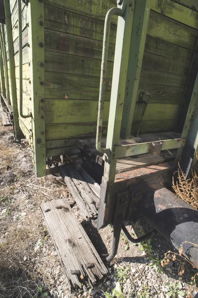 Old wooden train wagon — Stock Photo, Image