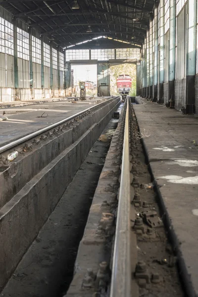 Reparaturzüge im Depot — Stockfoto