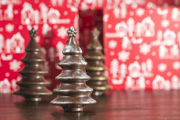 Chocolade kerstbomen — Stockfoto