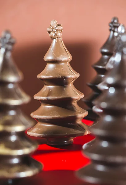 Árboles de Navidad de chocolate —  Fotos de Stock