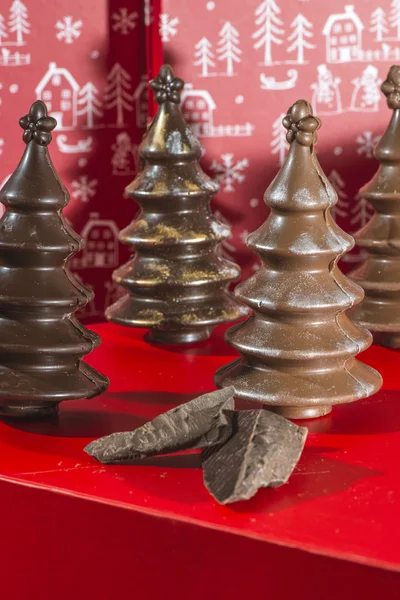 초콜릿 크리스마스 트리 — 스톡 사진