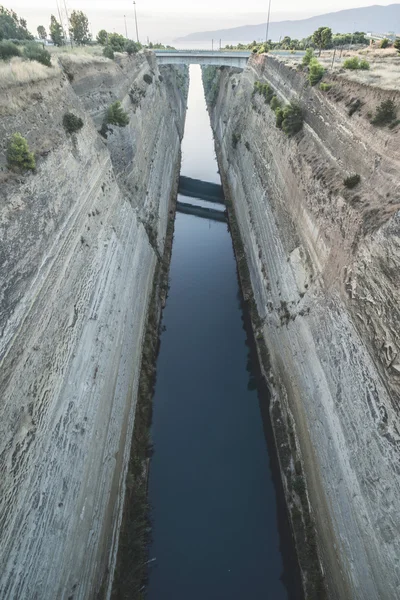 Canal damarlarının Corinth Geçiş için — Stok fotoğraf